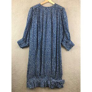 Vintage 80s Rickie Freeman For Teri John 100% Silk Ruffle Hem dress size 12